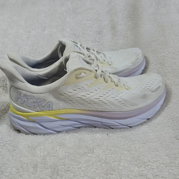 Hoka One One Womens Clifton 8 1119394 BDBBW White Running Shoes Sneaker Sz10.5 B - Picture 6 of 13